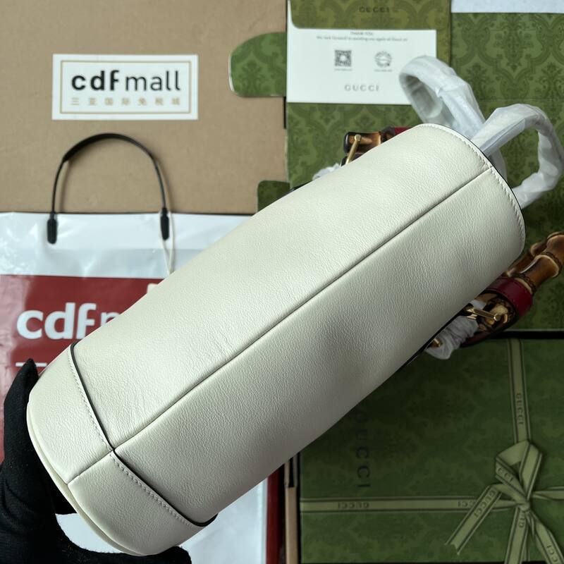 Gucci Diana White leather tote — Top Quality Replica