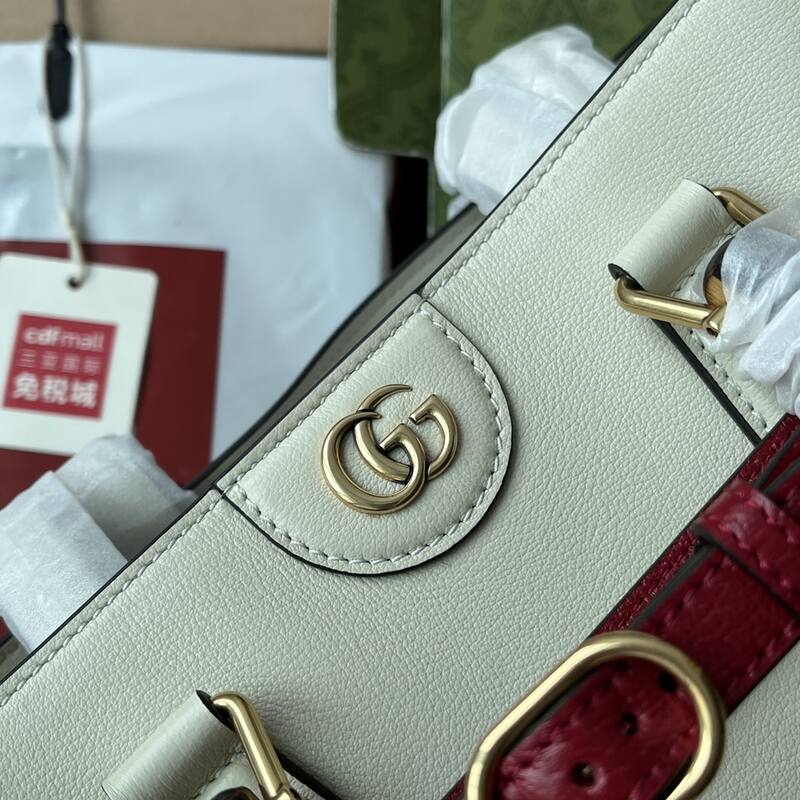 Gucci Diana White leather tote — Top Quality Replica
