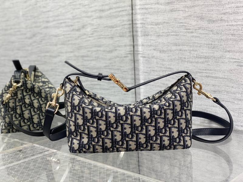 Dior Oblique navy beige shoulder — Premium Replica