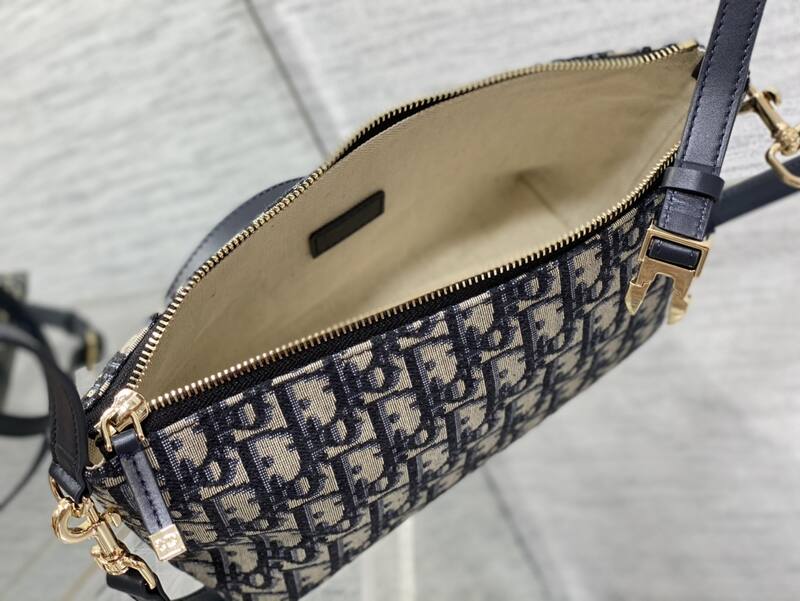 Dior Oblique navy beige shoulder — Premium Replica