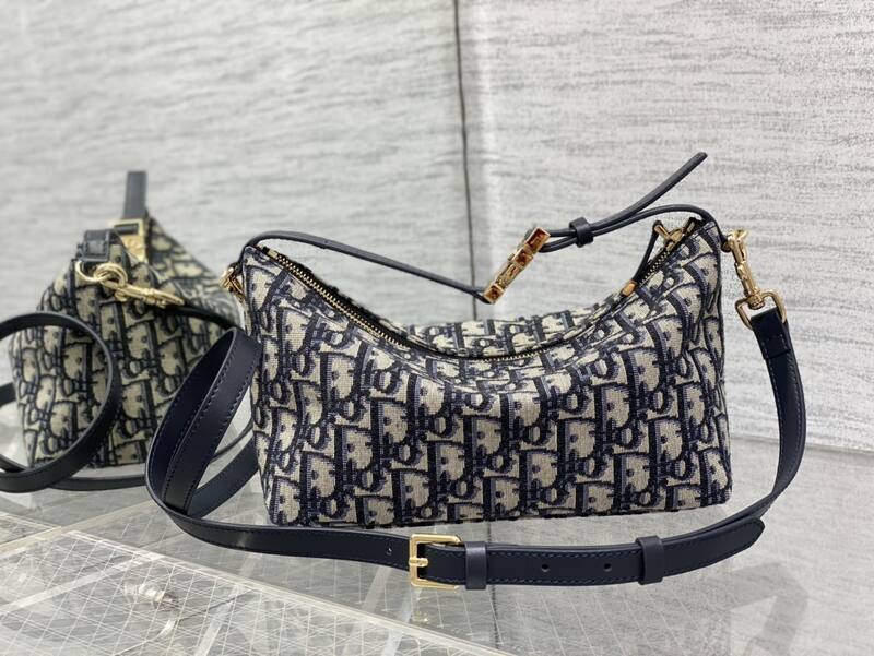 Dior Oblique navy beige shoulder — Premium Replica