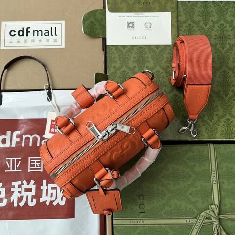 Gucci Orange leather crossbody 1 1 Replica
