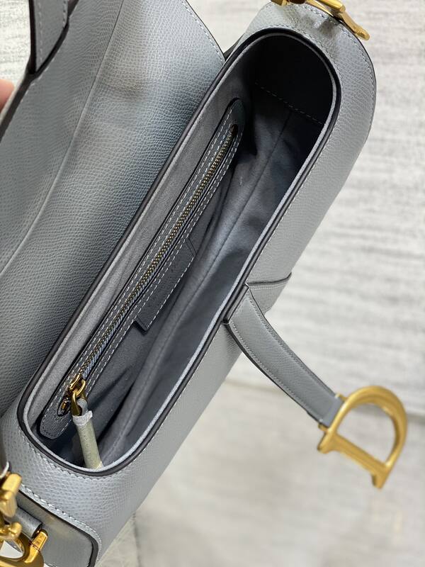 Dior Saddle Gray crossbody — Premium Replica