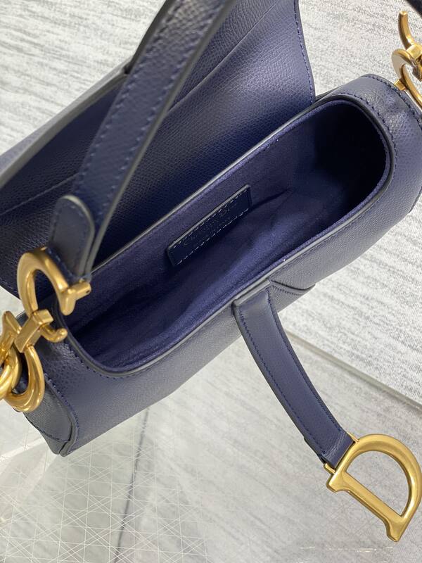 Dior Saddle Navy blue leather shoulder — 1:1 Replica