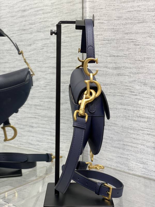 Dior Saddle Navy blue leather shoulder — 1:1 Replica