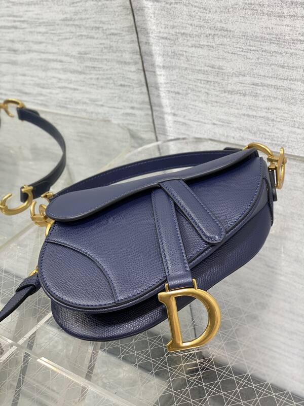 Dior Saddle Navy blue leather shoulder — 1:1 Replica