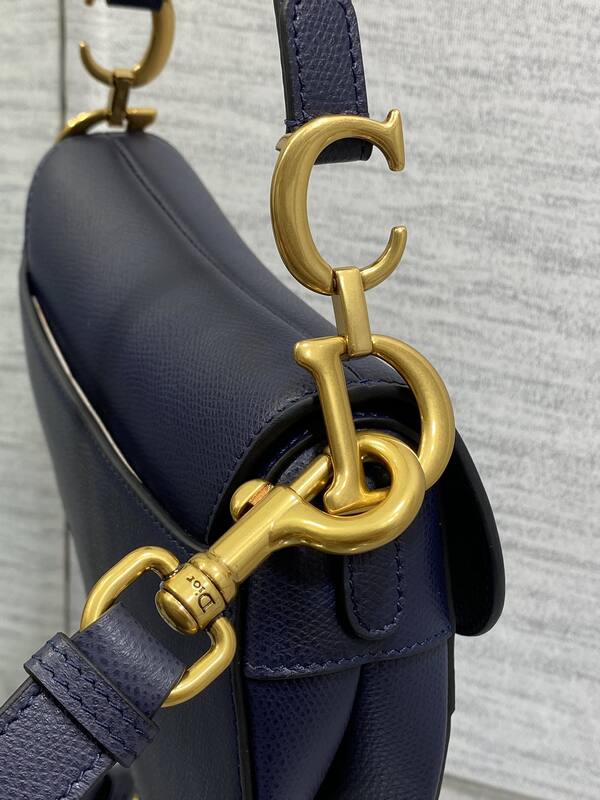 Dior Saddle Navy blue leather shoulder — 1:1 Replica