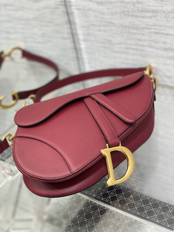Dior Saddle Burgundy crossbody — Premium Replica