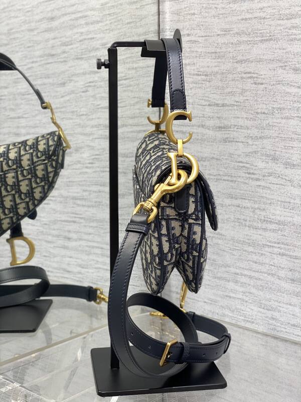 Dior Saddle Blue Oblique crossbody — AAA Quality Replica