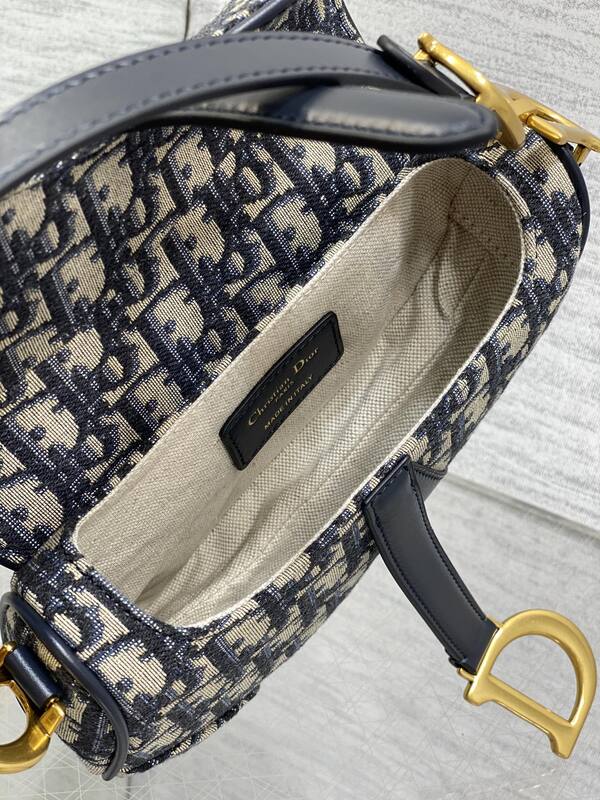 Dior Saddle Blue Oblique crossbody — AAA Quality Replica