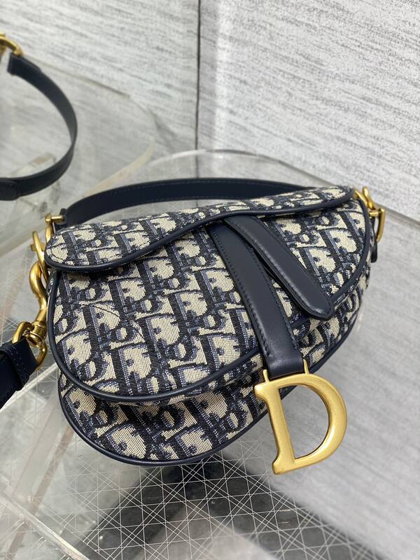 Dior Saddle Blue Oblique crossbody — AAA Quality Replica