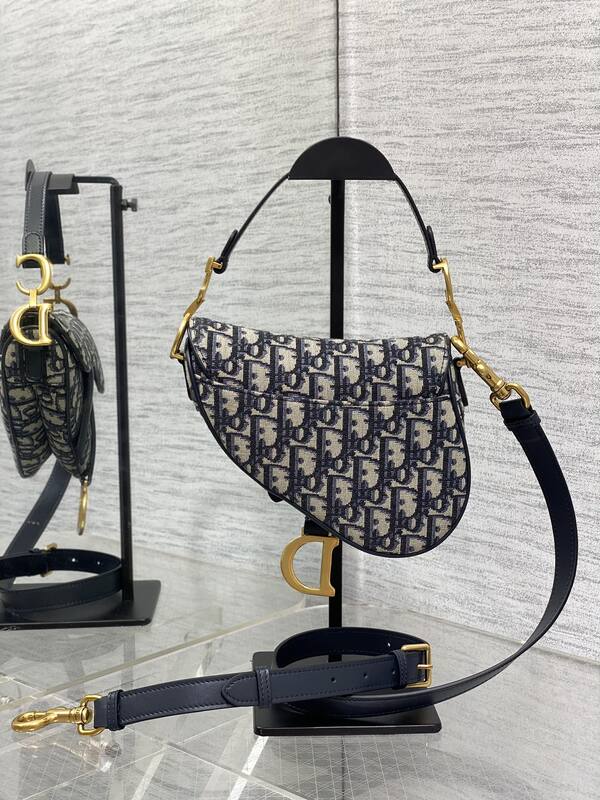 Dior Saddle Blue Oblique crossbody — AAA Quality Replica