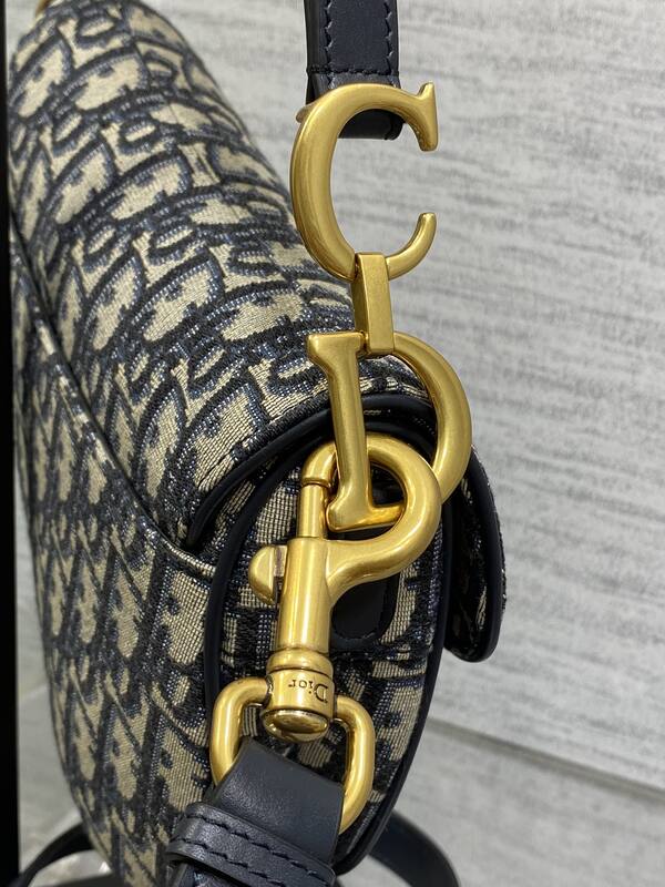 Dior Saddle Blue Oblique crossbody — AAA Quality Replica