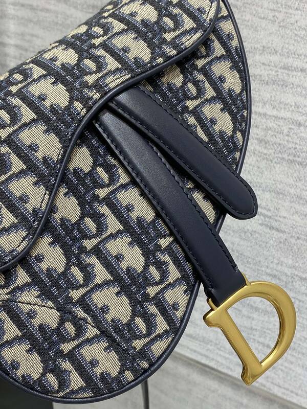 Dior Saddle Blue Oblique crossbody — AAA Quality Replica