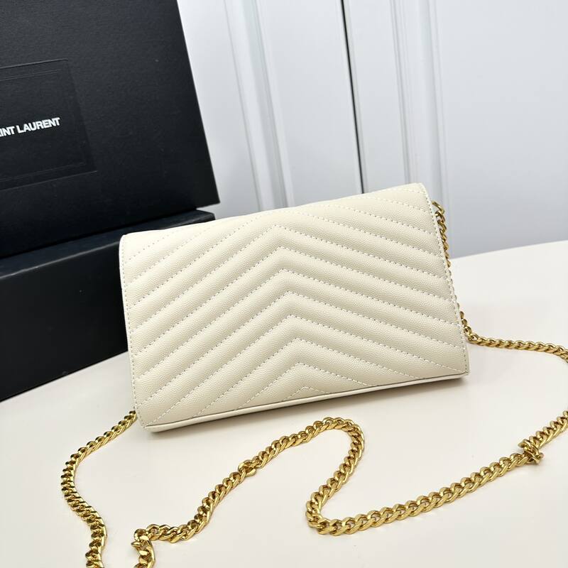 Saint Laurent Envelope Off White 22x15x6cm crossbody — Premium Replica