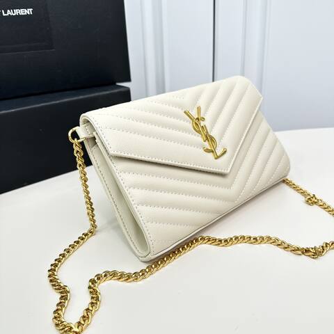 Saint Laurent Envelope Off White 22x15x6cm crossbody Premium Replica