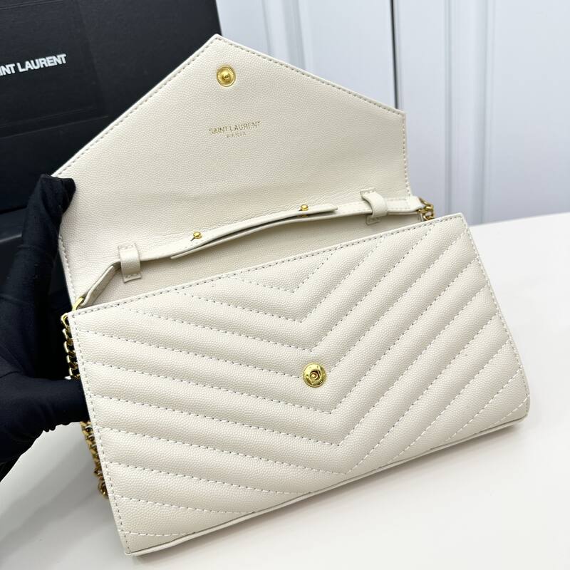 Saint Laurent Envelope Off White 22x15x6cm crossbody — Premium Replica