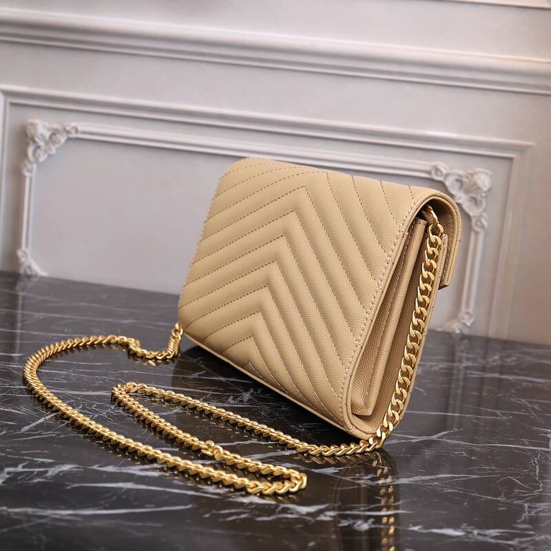 YSL Monogram Envelope Beige 22x15x6cm crossbody — 1:1 Replica
