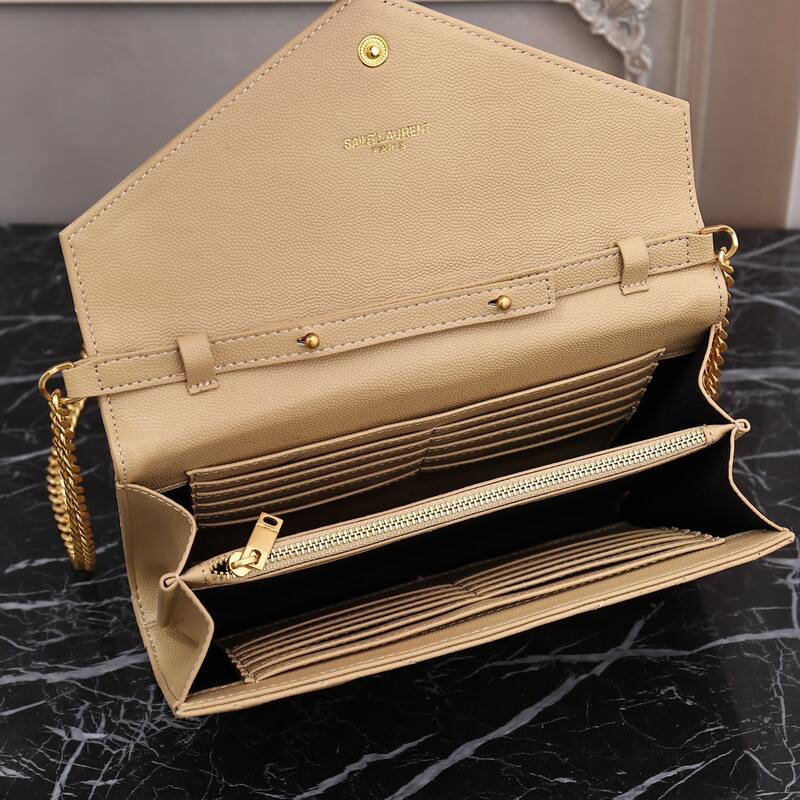 YSL Monogram Envelope Beige 22x15x6cm crossbody — 1:1 Replica
