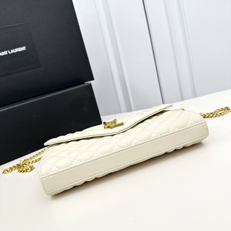 Saint Laurent Envelope Wallet on Chain Cream 22x15x6cm crossbody — Top Quality Replica