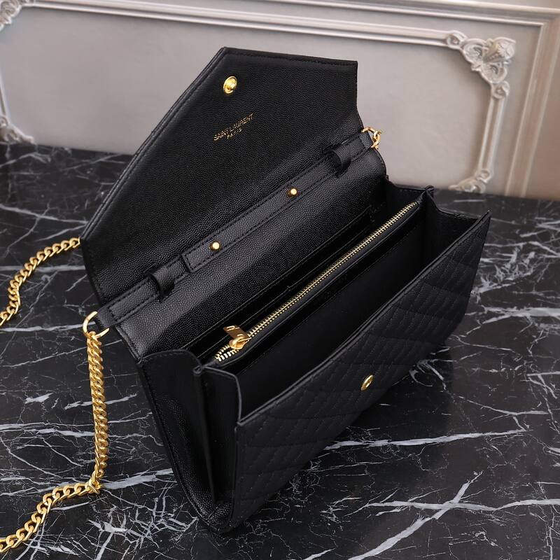 Saint Laurent Envelope Black 22x15x6cm crossbody — AAA Quality Replica