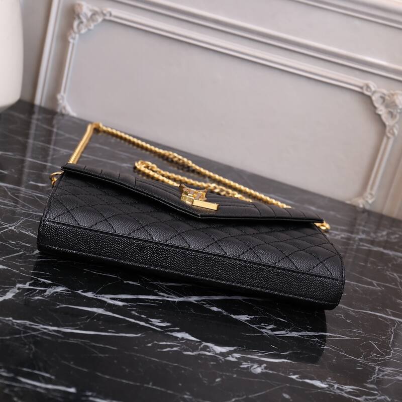 Saint Laurent Envelope Black 22x15x6cm crossbody — AAA Quality Replica
