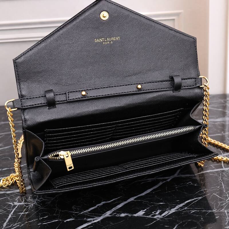 Saint Laurent Envelope Black 22x15x6cm crossbody — AAA Quality Replica