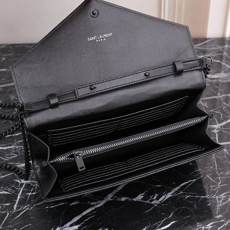 Saint Laurent Envelope Black 22x15x6cm crossbody — Premium Replica