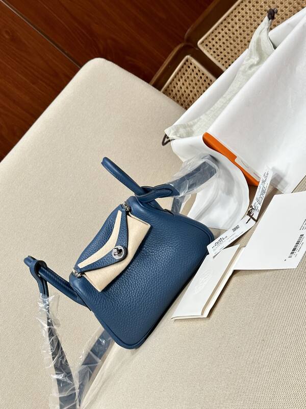 Hermes Lindy Blue mini shoulder — AAA Quality Replica