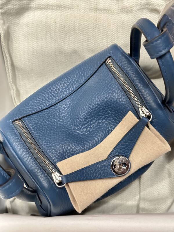 Hermes Lindy Blue mini shoulder — AAA Quality Replica