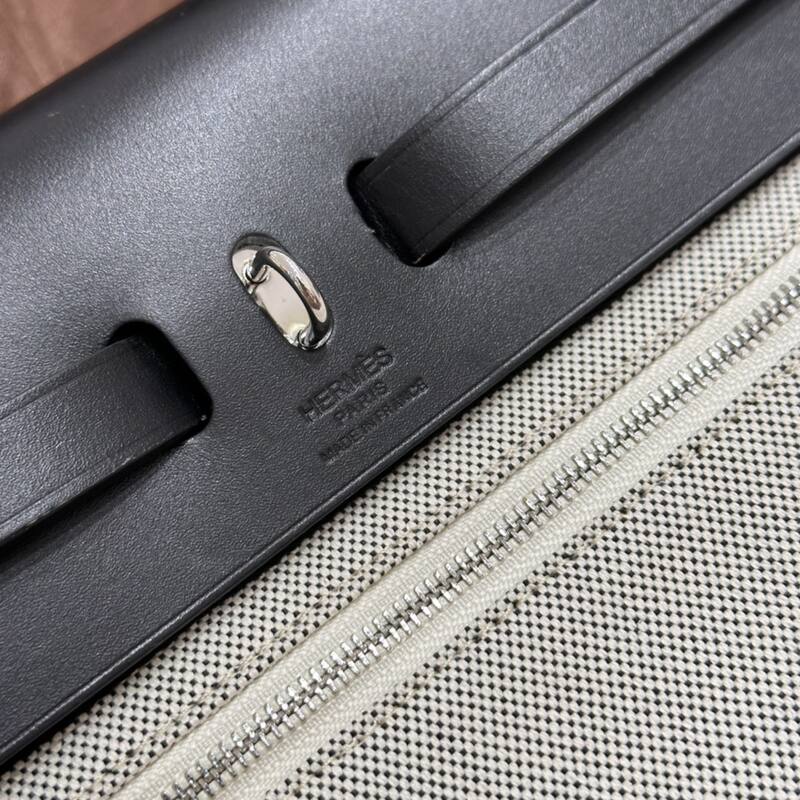 Hermes Herbag Black and Cream crossbody — Premium Replica