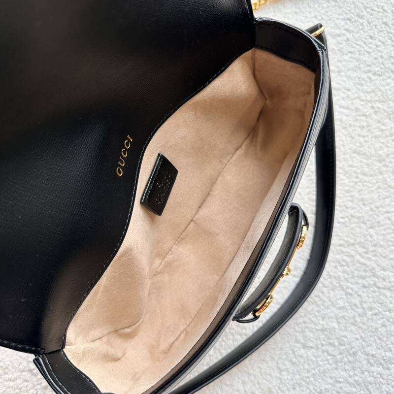 Gucci Horsebit 1955 Beige Black GG Supreme crossbody — 1:1 Replica