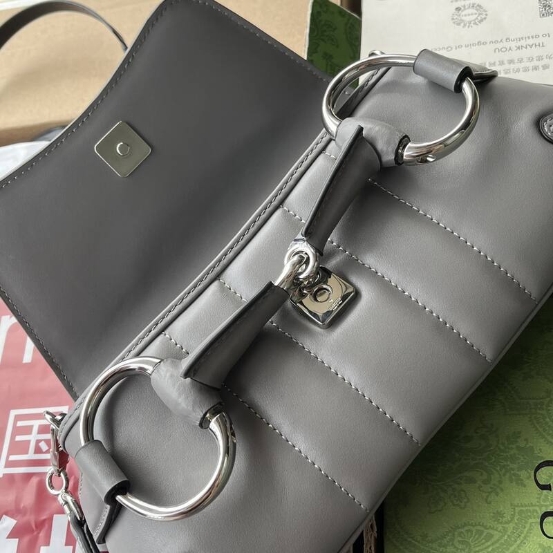 Gucci Horsebit Chain Grey shoulder — 1:1 Replica