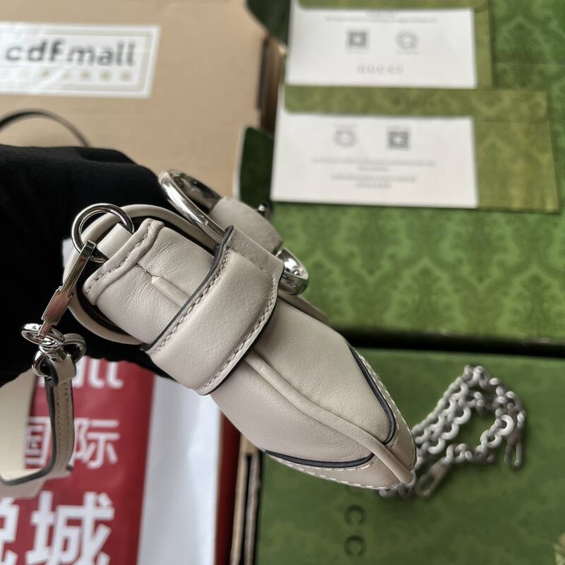 Gucci Horsebit Chain White shoulder — AAA Quality Replica