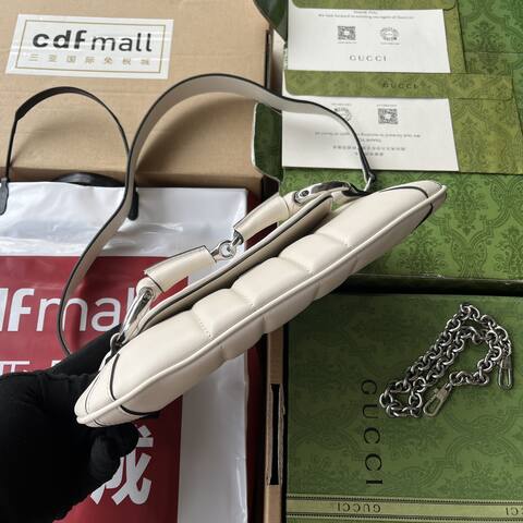 Gucci Horsebit Chain White shoulder AAA Quality Replica