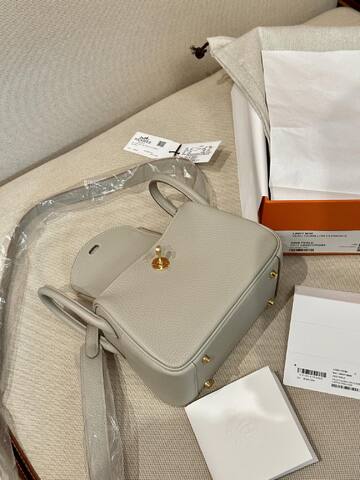 Hermes Lindy Mini Gris Perle mini crossbody Premium Replica