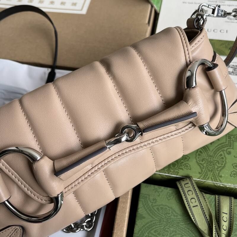 Gucci Horsebit Chain Beige shoulder — 1:1 Replica