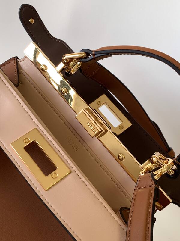 Fendi Peekaboo Brown 33x22x14cm shoulder bag — Top Quality Replica