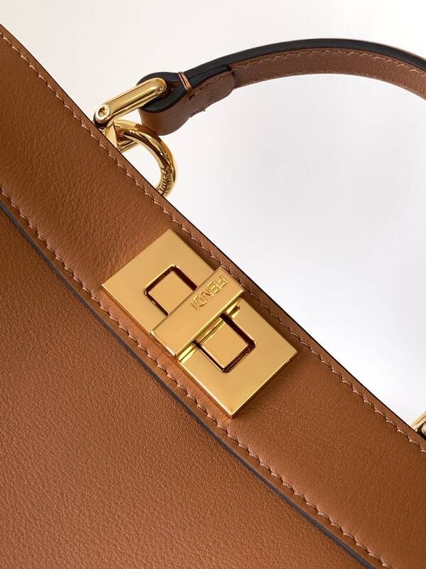 Fendi Peekaboo Brown 33x22x14cm shoulder bag — Top Quality Replica