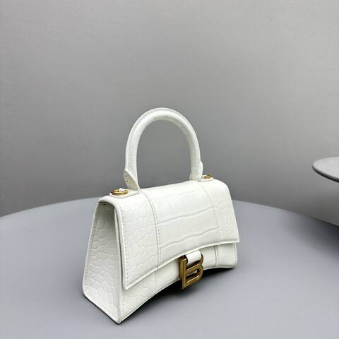 Balenciaga Hourglass White 23x14x10cm shoulder bag Top Quality Replica