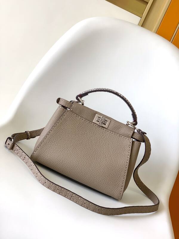 Fendi Peekaboo Gray 33x22x14cm shoulder bag — Premium Replica