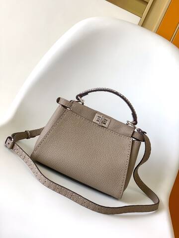 Fendi Peekaboo Gray 33x22x14cm shoulder bag Premium Replica