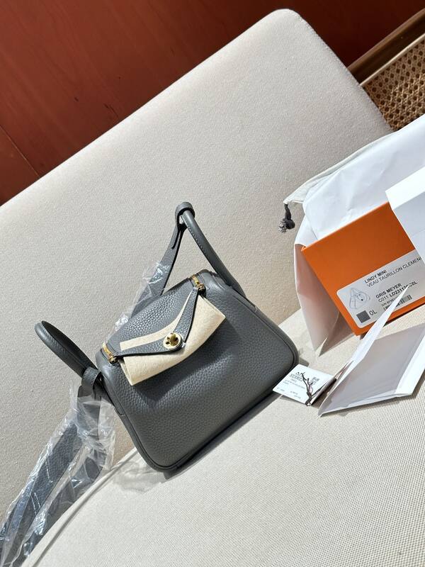 Hermes Lindy Grey mini shoulder — AAA Quality Replica