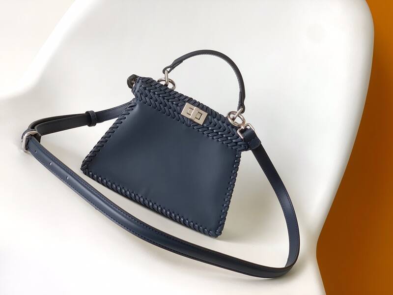 Fendi Peekaboo Blue 33x22x14cm shoulder bag — Top Quality Replica