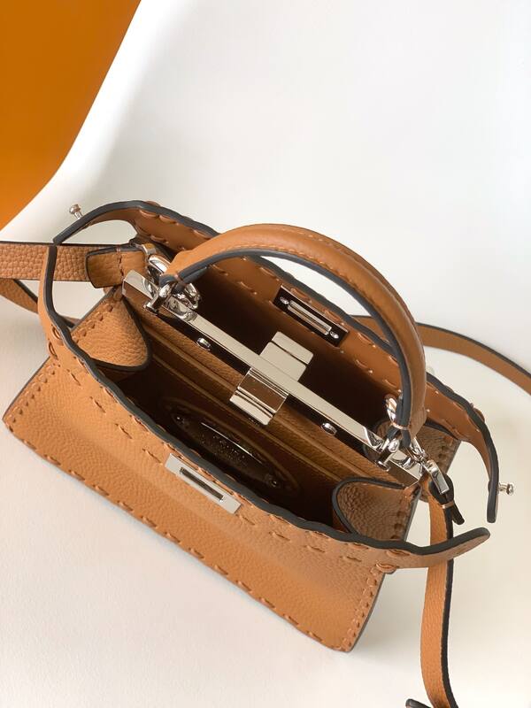 Fendi Peekaboo Brown 33x22x14cm shoulder bag — Premium Replica