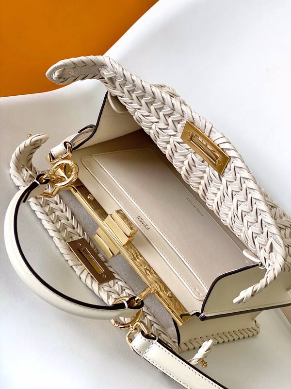 Fendi Peekaboo White 33x22x14cm shoulder bag — Top Quality Replica
