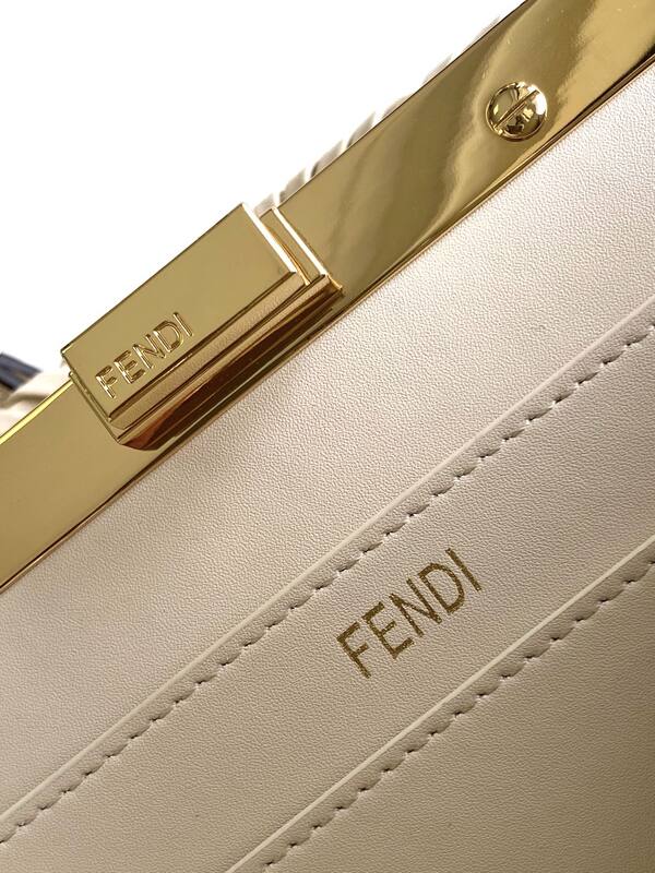 Fendi Peekaboo White 33x22x14cm shoulder bag — Top Quality Replica