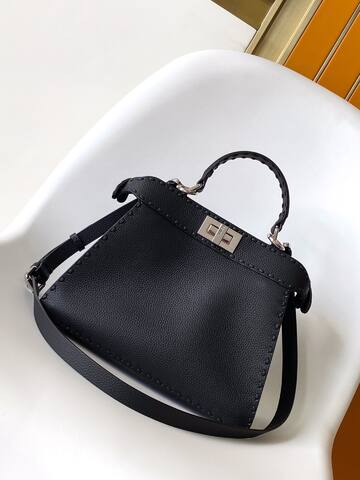 Fendi Peekaboo Black 33x22x14cm shoulder bag Top Quality Replica