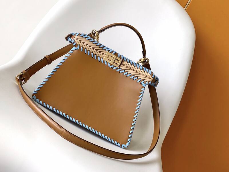 Fendi Peekaboo Brown 33x22x14cm shoulder bag — Premium Replica