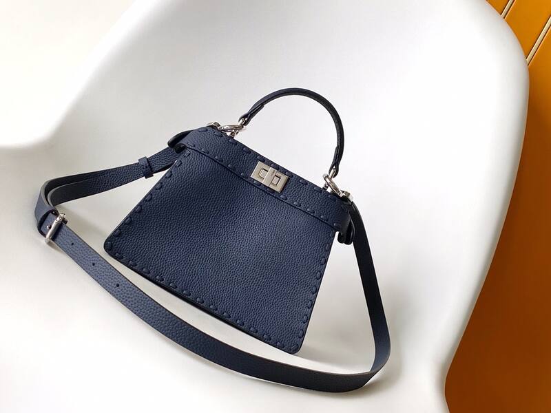 Fendi Peekaboo Blue 33x22x14cm shoulder bag — AAA Quality Replica